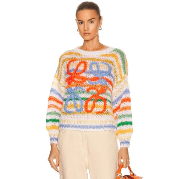 Loewe anagram embroidered striped mohair - Picture 1 of 12